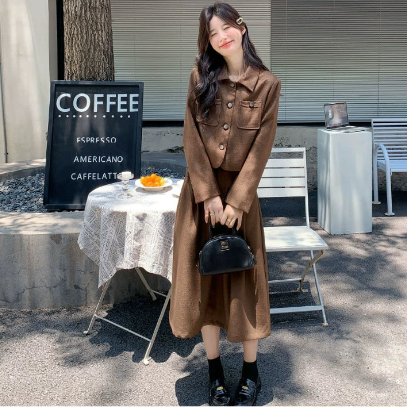 クラシックショートジャケット×スカートセット