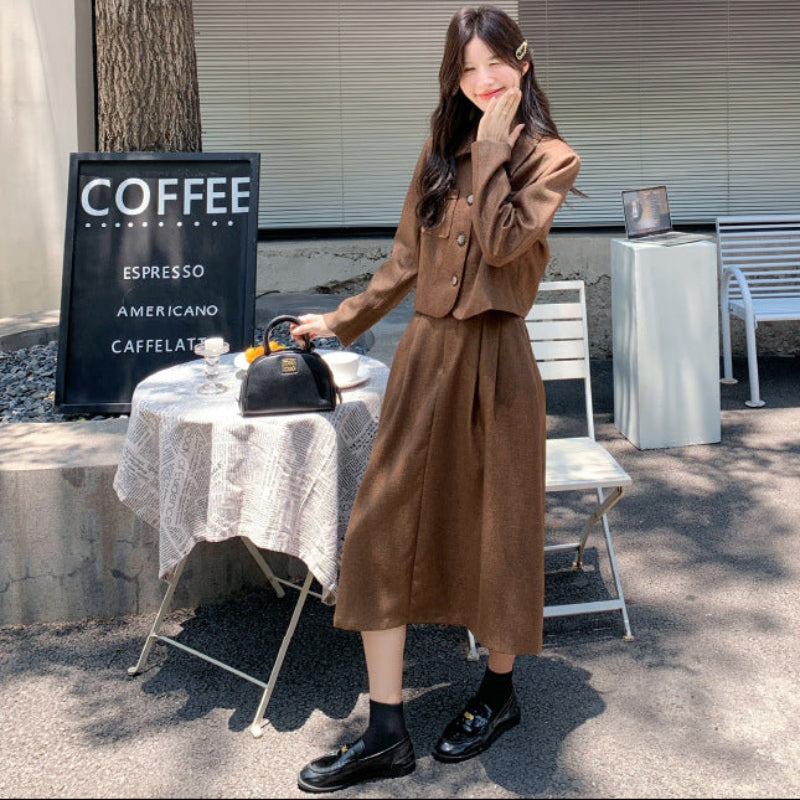 クラシックショートジャケット×スカートセット