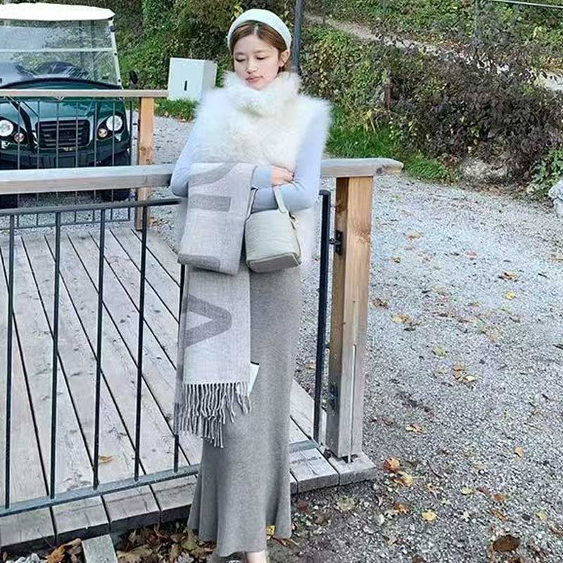 ハイネックファーベスト(2colors)