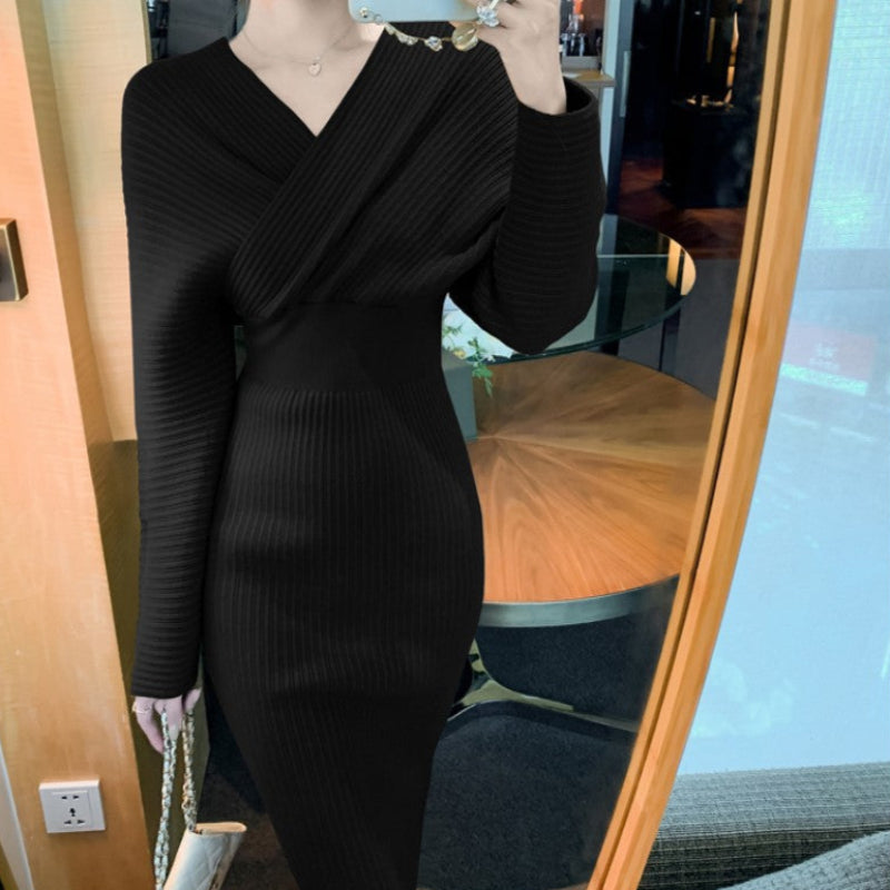 バックオープンニットワンピース(5colors)