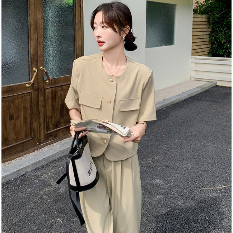 ワイドレッグツーピーススーツ
