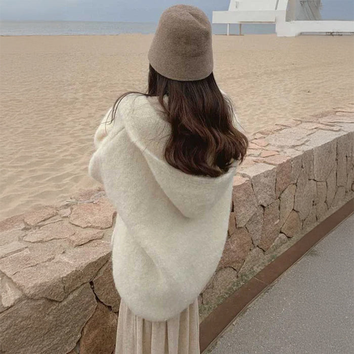 モヘア風ボリュームニットカーディガン