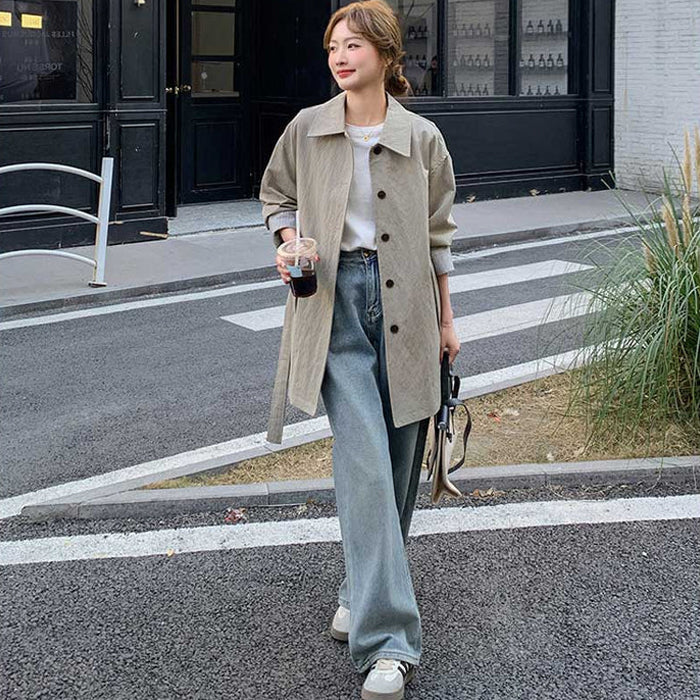 ストライプカフスハーフコート
