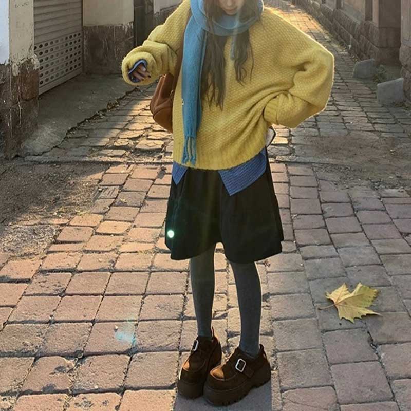 ワッフルルーズニット(2colors)