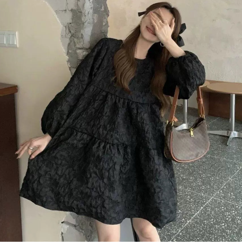 ブラックティアードミニワンピース