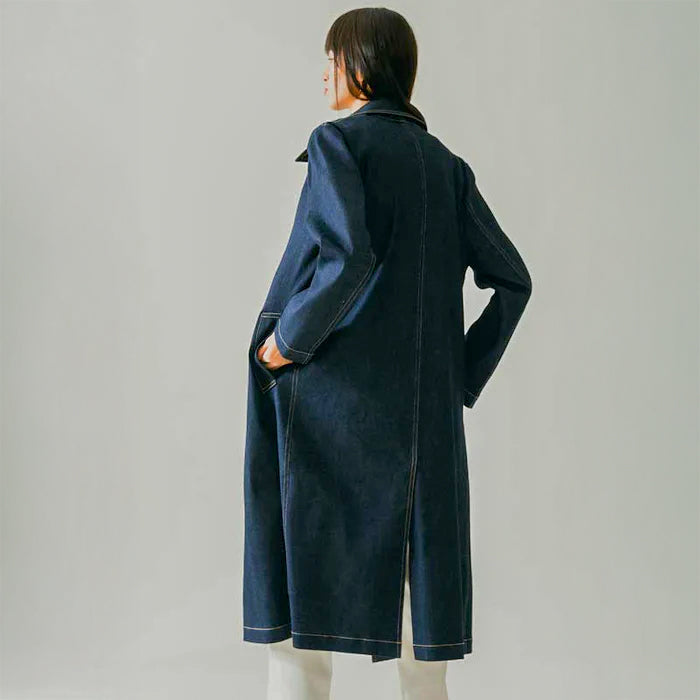 インディゴデニムトレンチコート
