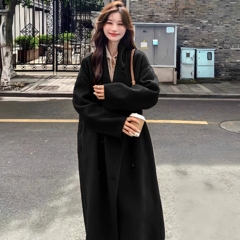 ウールブレンドロングコート(6colors)