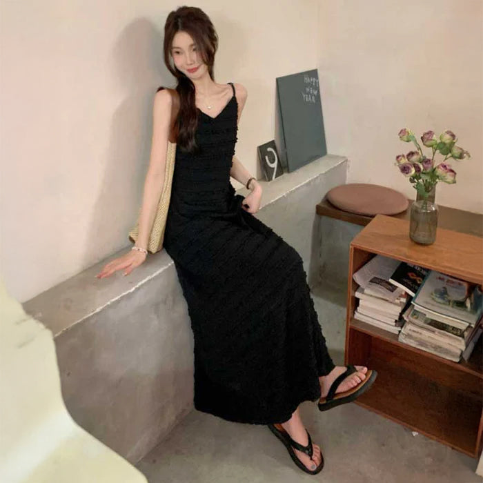 フリンジボーダーキャミワンピース(2colors)