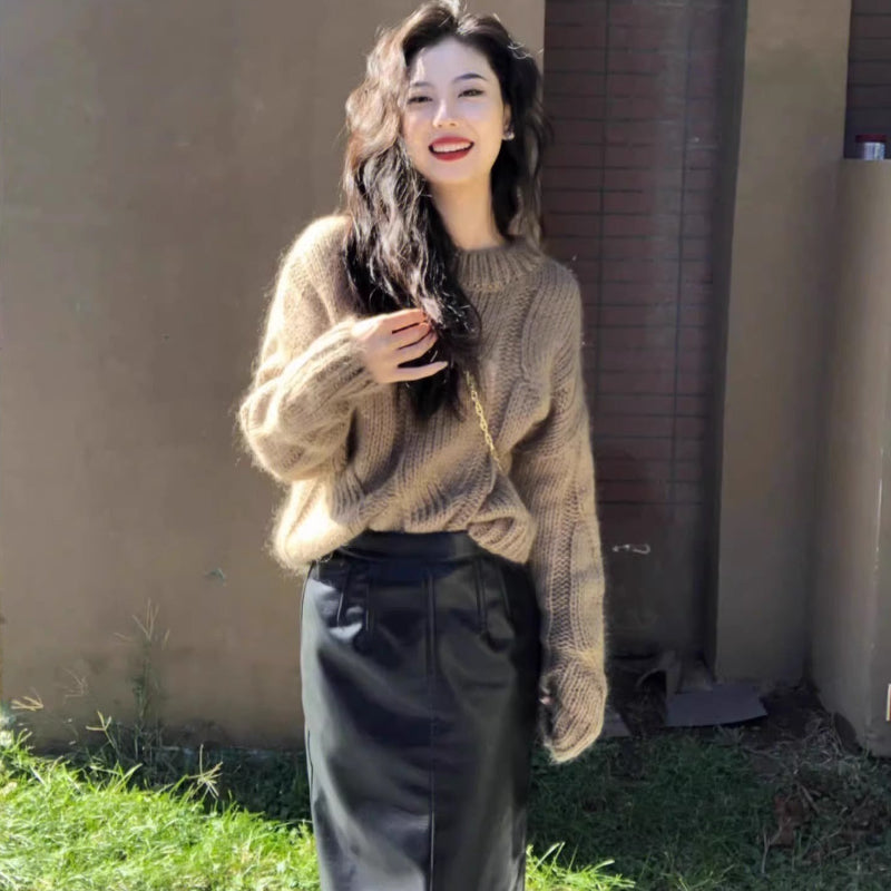 ローゲージケーブルニットセーター(3colors)