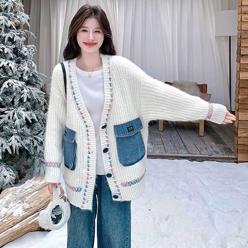 デニムポケットカーディガン