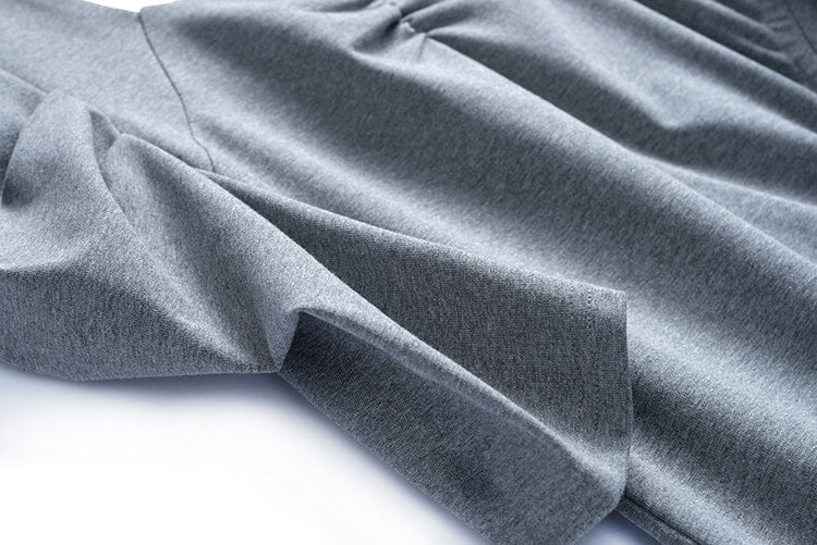 【即納】パワーショルダースリットハートネックワンピース(2colors)