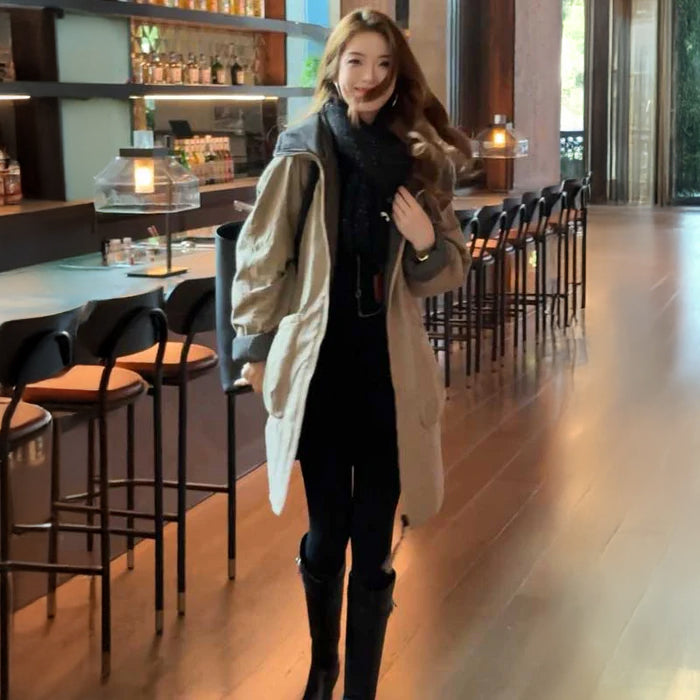 リバーシブルフーディーコート