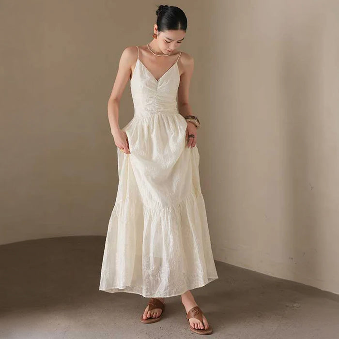 アイボリーレースキャミソールワンピース
