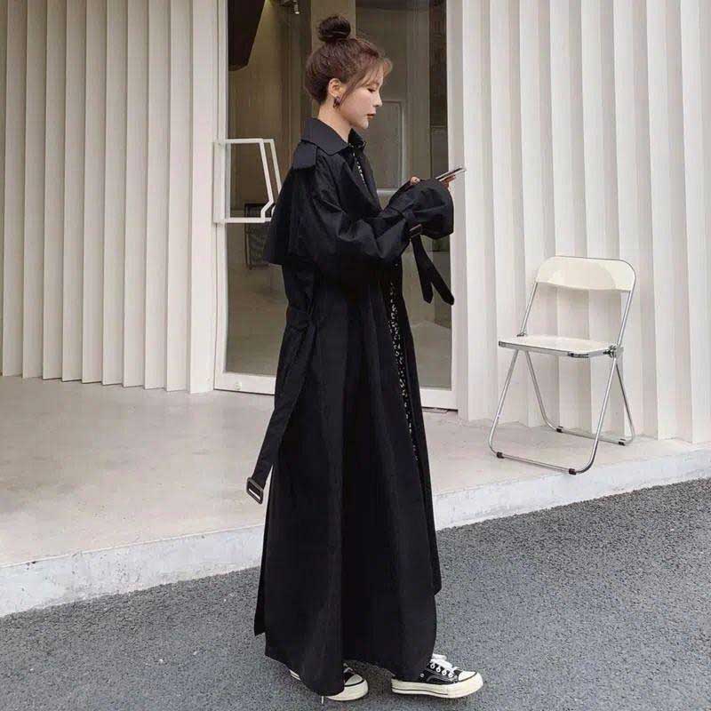 ビッグシルエットトレンチコート(3colors)（ベージュ・灰・黒）秋/冬