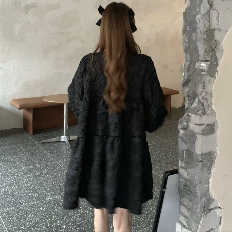 ブラックティアードミニワンピース