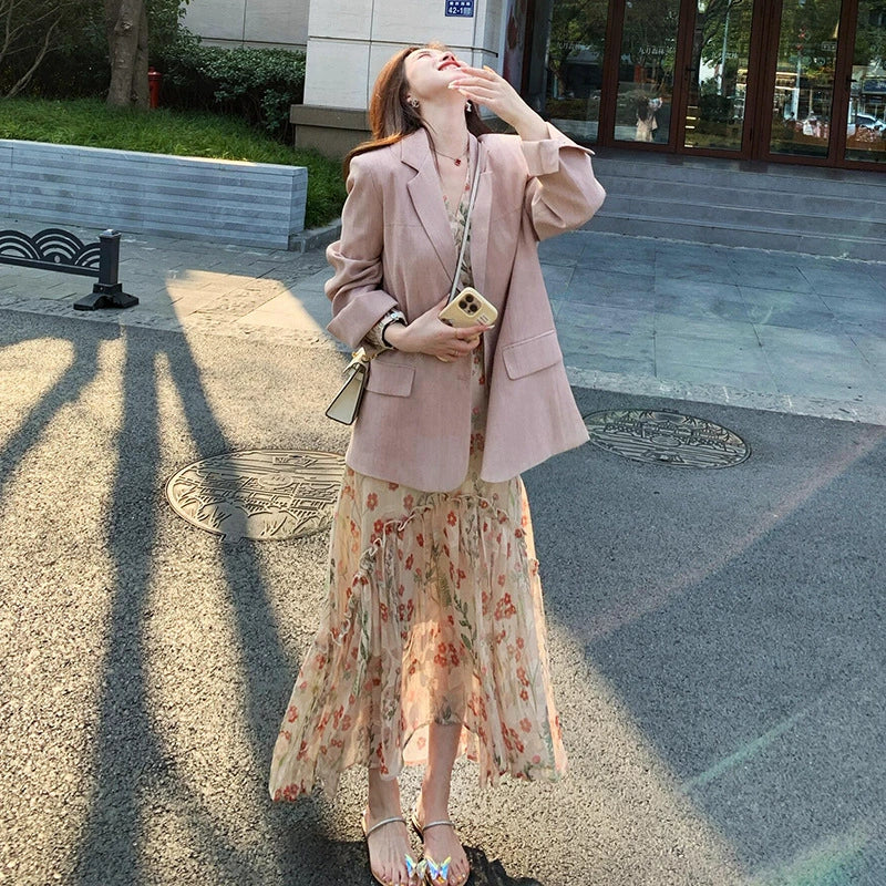 フローラルプリントワンピース
