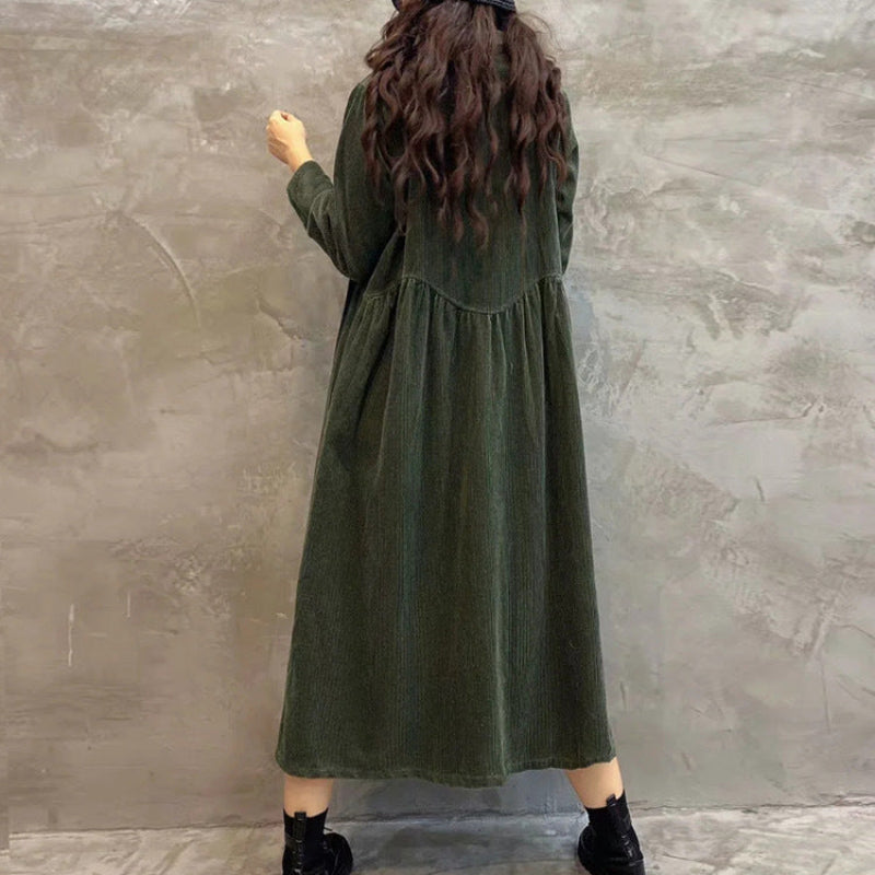 コーデュロイシャツワンピース(4colors)