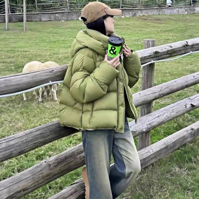 フード付きボリュームダウンジャケット(4colors)