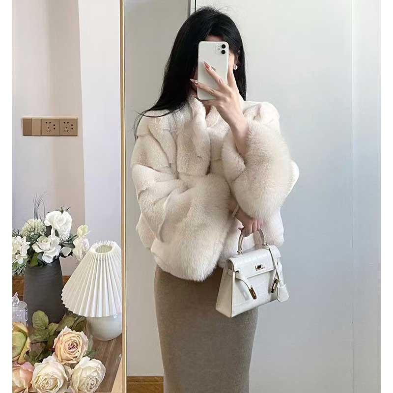 ファーショートケープコート(2colors)