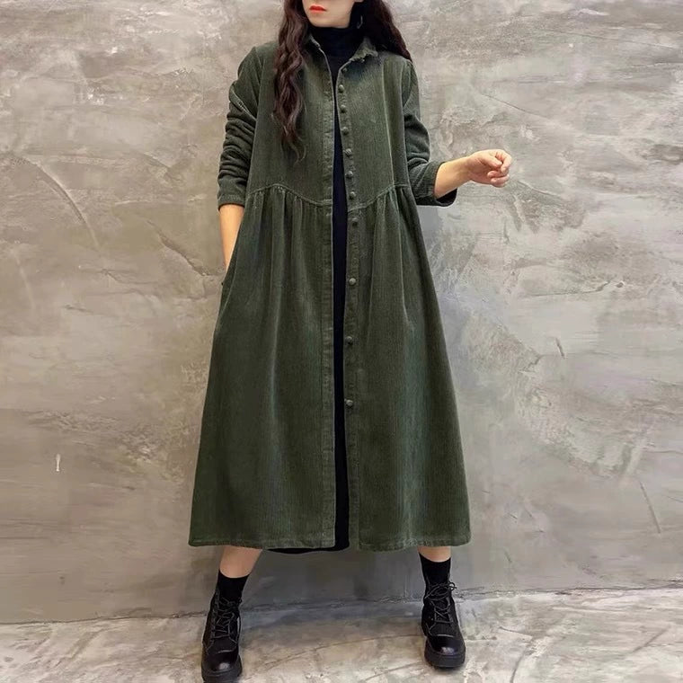 コーデュロイシャツワンピース(4colors)