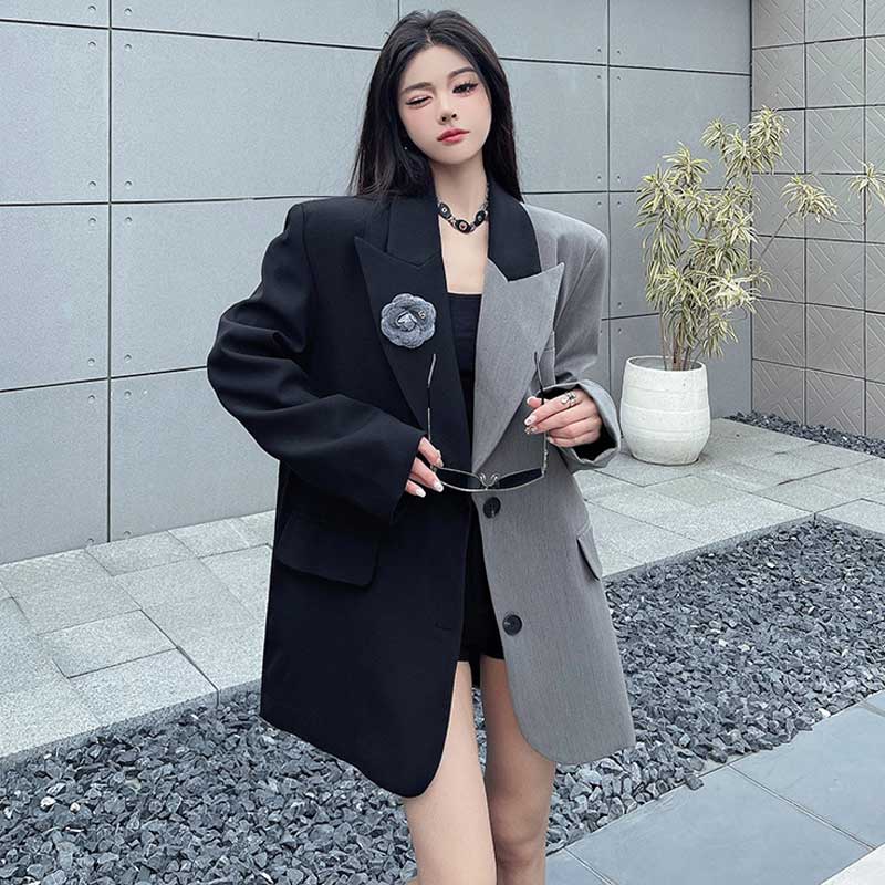 バイカラーオーバーサイズジャケット