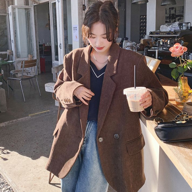 コーデュロイブラウンジャケット