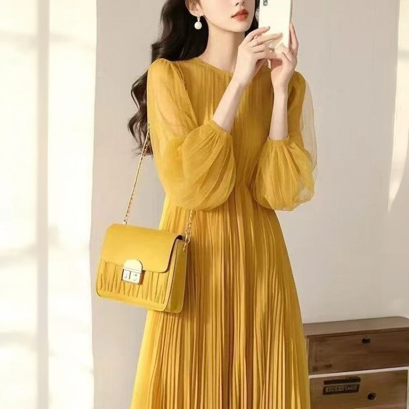 シフォンプリーツワンピース(3colors)