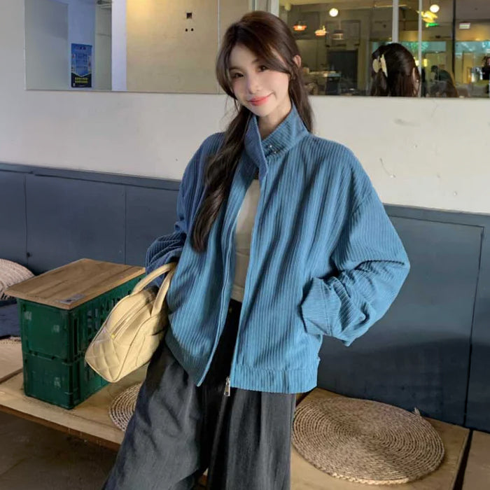 コーデュロイジップアップジャケット(2colors)