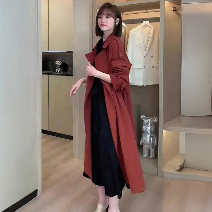 テラコッタロングトレンチコート