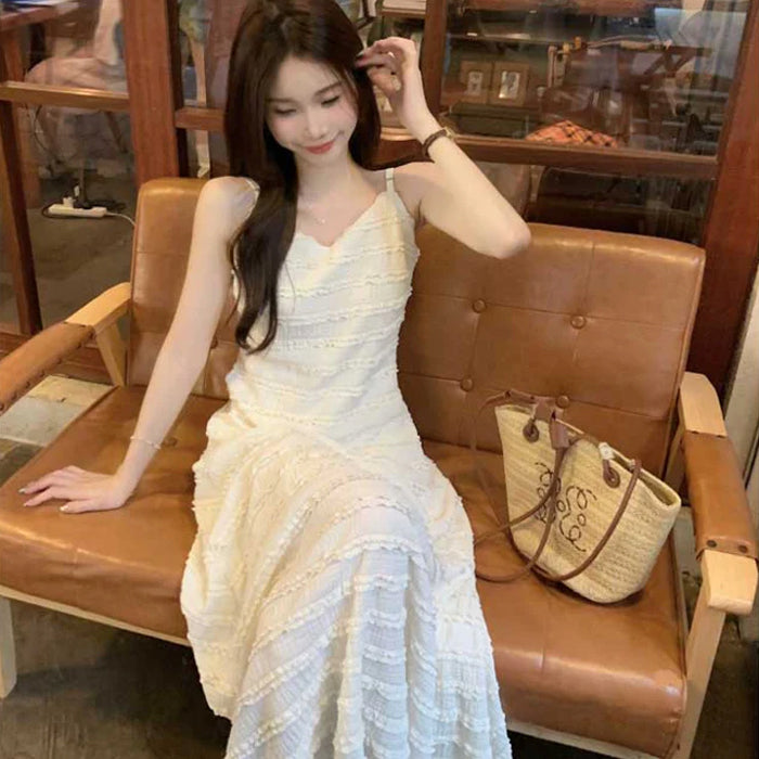 フリンジボーダーキャミワンピース(2colors)