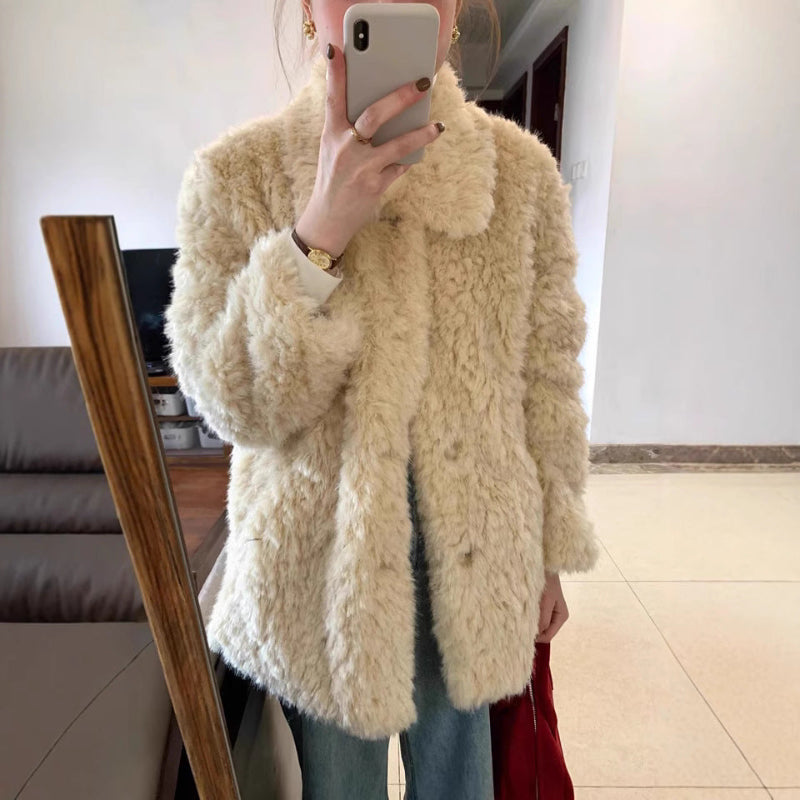 プードルボアジャケットコート(2colors)