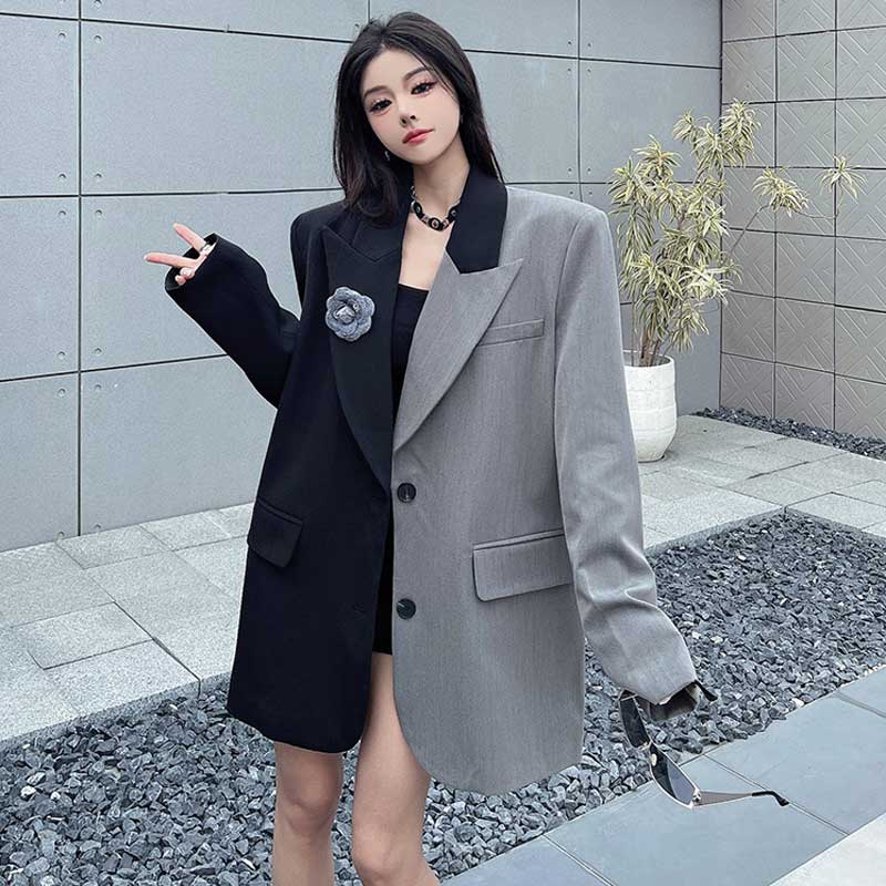 バイカラーオーバーサイズジャケット