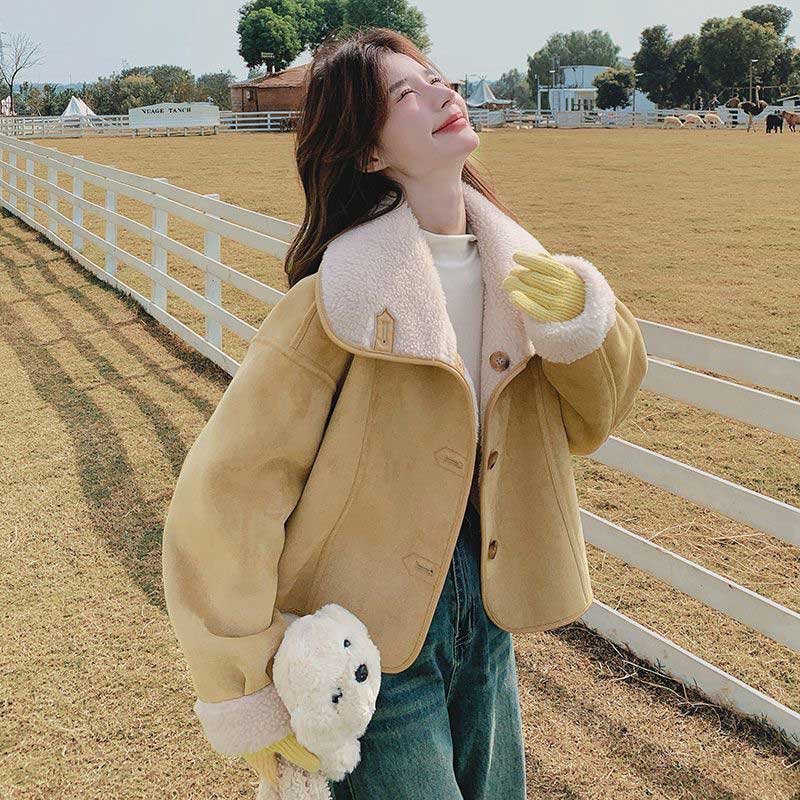 ビッグカラーリバーシブルムートンジャケット