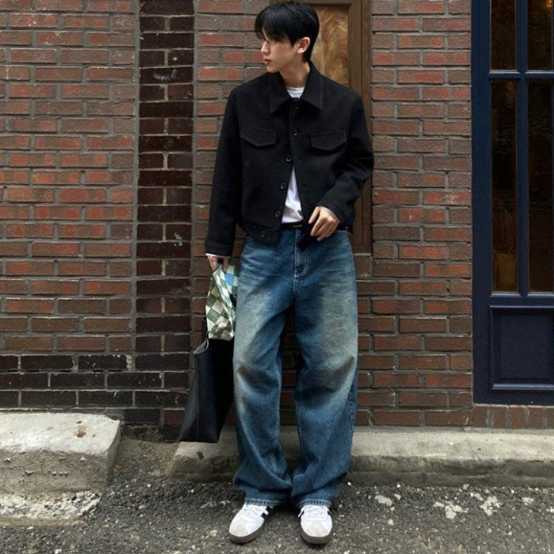 ラペルカラーショート丈ジャケット(2colors)