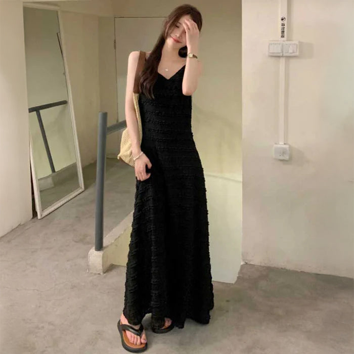 フリンジボーダーキャミワンピース(2colors)