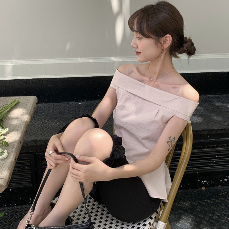 オフショルダーペプラムカットソー(3colors)