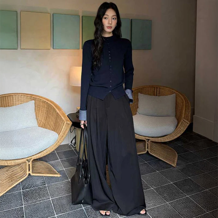 アクセントボタンカーディガン(4colors)