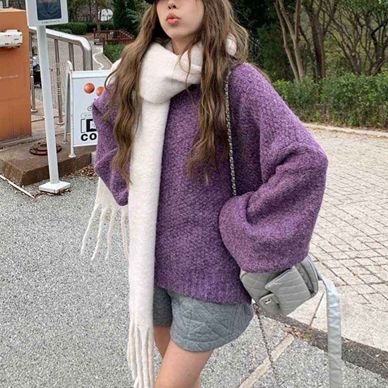 ワッフルルーズニット(2colors)