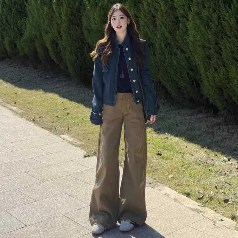 ミリタリーデニムジャケット（青）秋/冬 コンパクトなシルエット