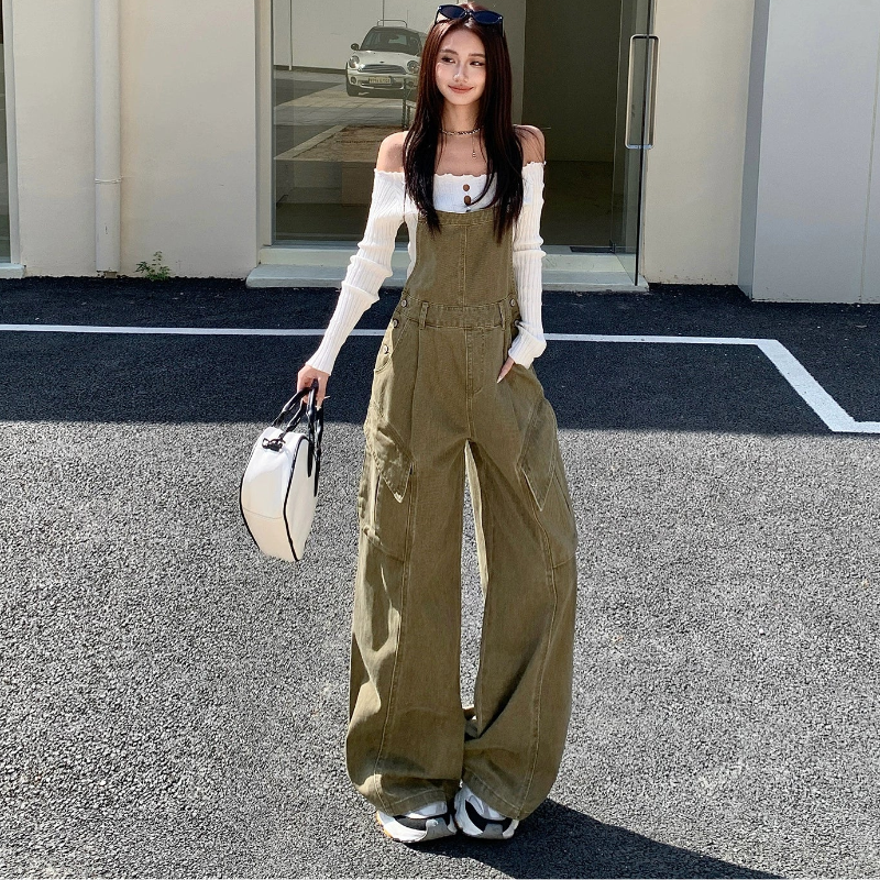 ミリタリーグリーンオーバーオール