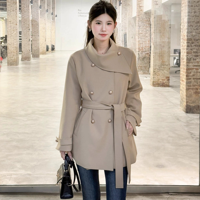 スカーフカラーショートコート(2colors)