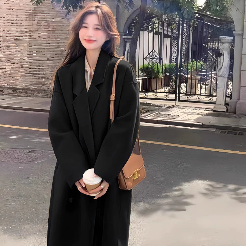 ウールブレンドロングコート(6colors)