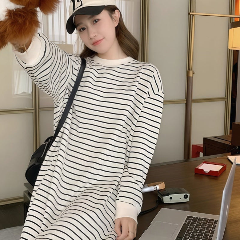 フリンジデザインボーダーワンピース