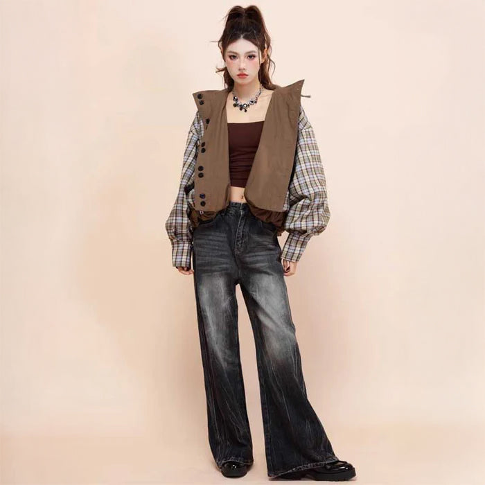 リバーシブルショート丈ブルゾン