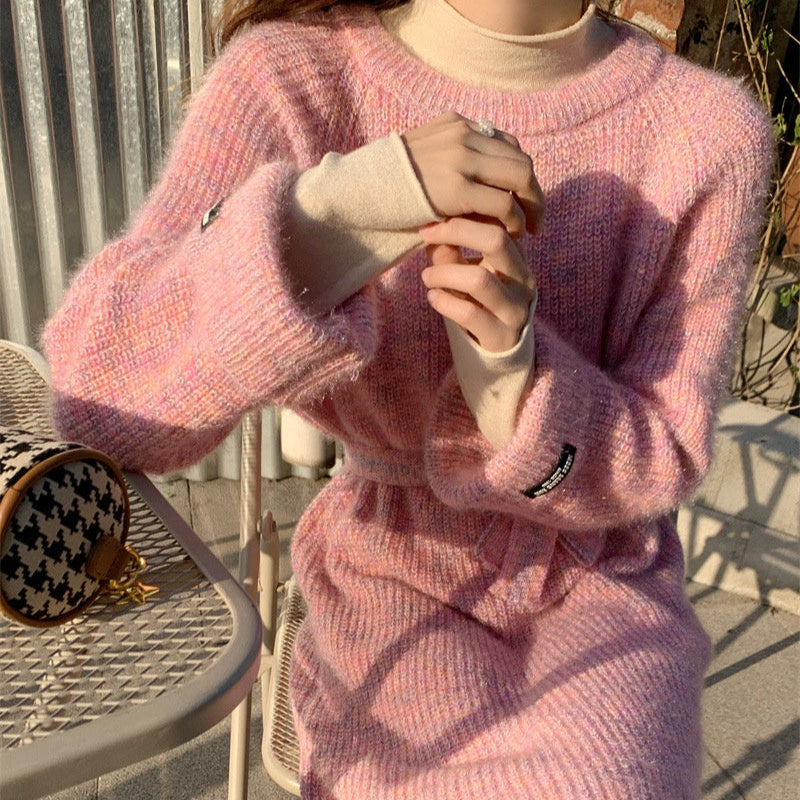 ミックスモヘアショート丈ワンピース(3colors)