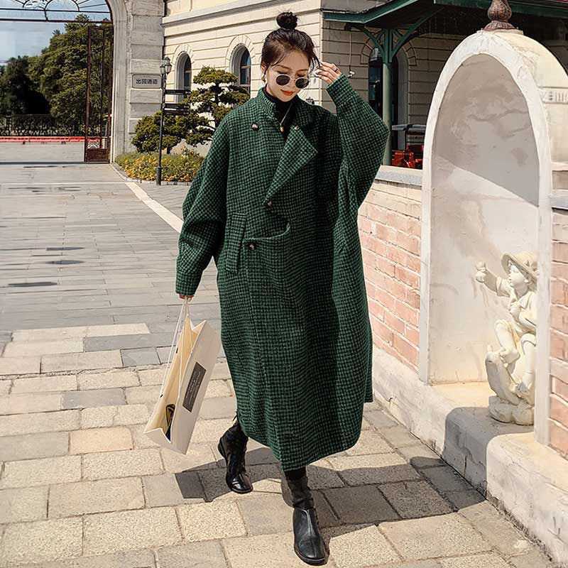 変形オーバーサイズチェックコート(2colors)