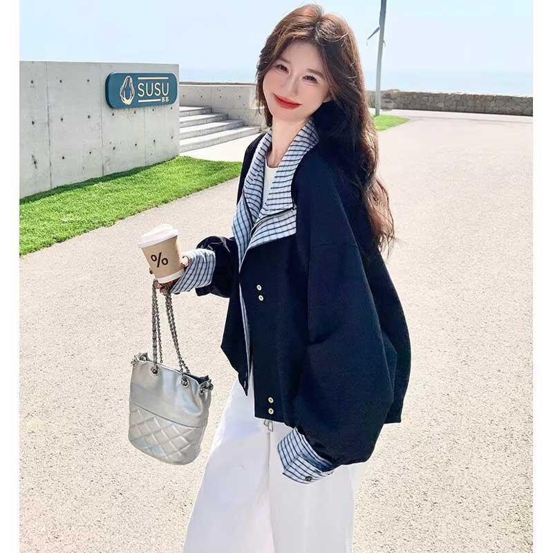 ダブルカラードルマンジャケット