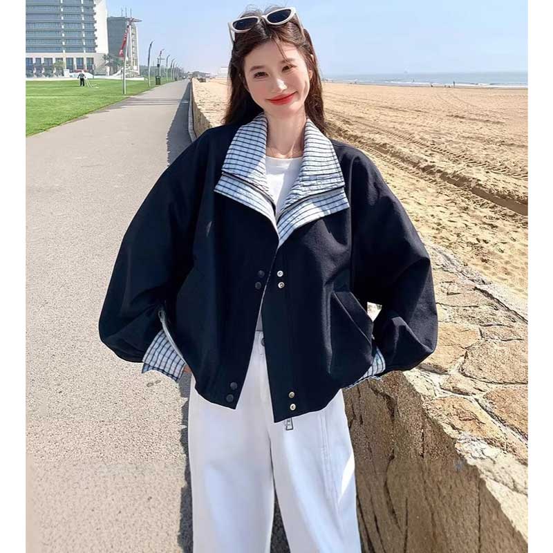 ダブルカラードルマンジャケット