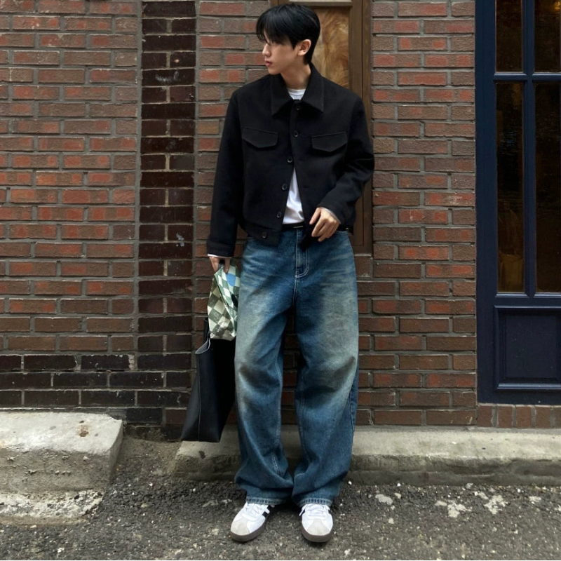 ラペルカラーショート丈ジャケット(2colors)