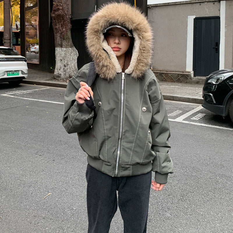 裏ボア付きフードファーブルゾン(2colors)